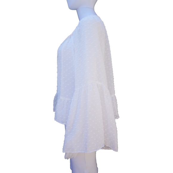 ULLA JOHNSON WHITE SWISS DOT PEASANT SHIRT - Picture 3 of 8